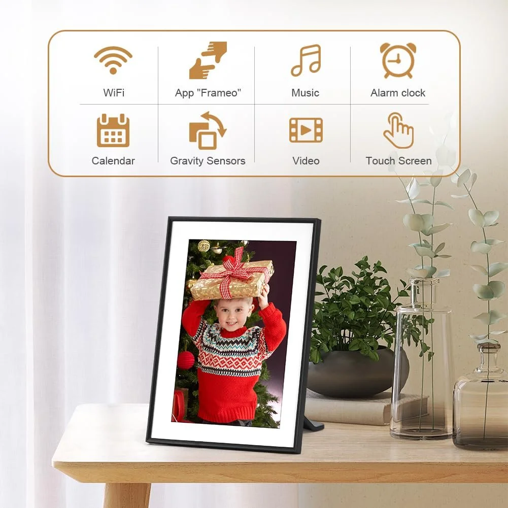 Цифровая фоторамка Vicloon 10.1 дюйма WLAN HD IPS Сенсорная 32GB, фото №5