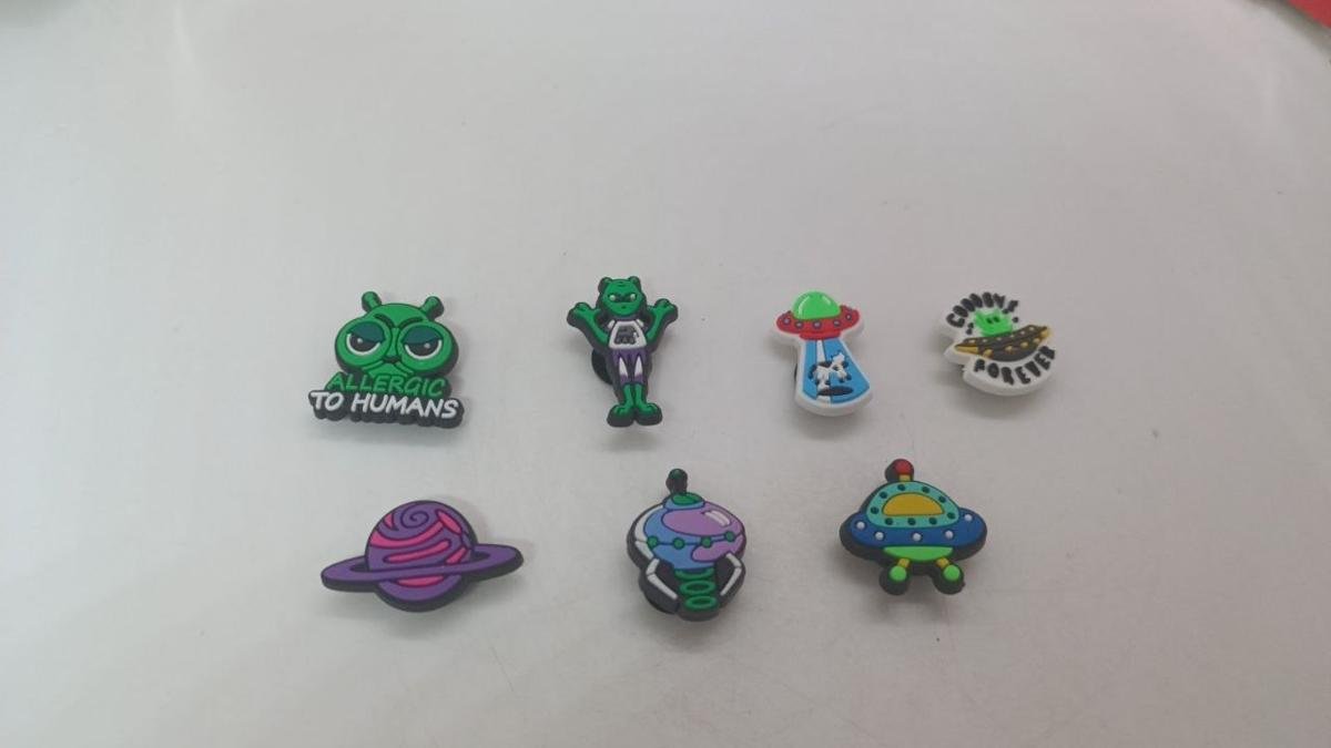 Набір джибітсів для Crocs "Астронавт в Космосі", прикраси для кроксів, 7 шт., фото №2