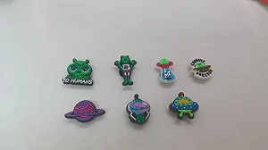 Набор джибитсов для Crocs "Астронавт в Космосе", украшения для кроксов, 7 шт. synthetic.ua - Фото 1