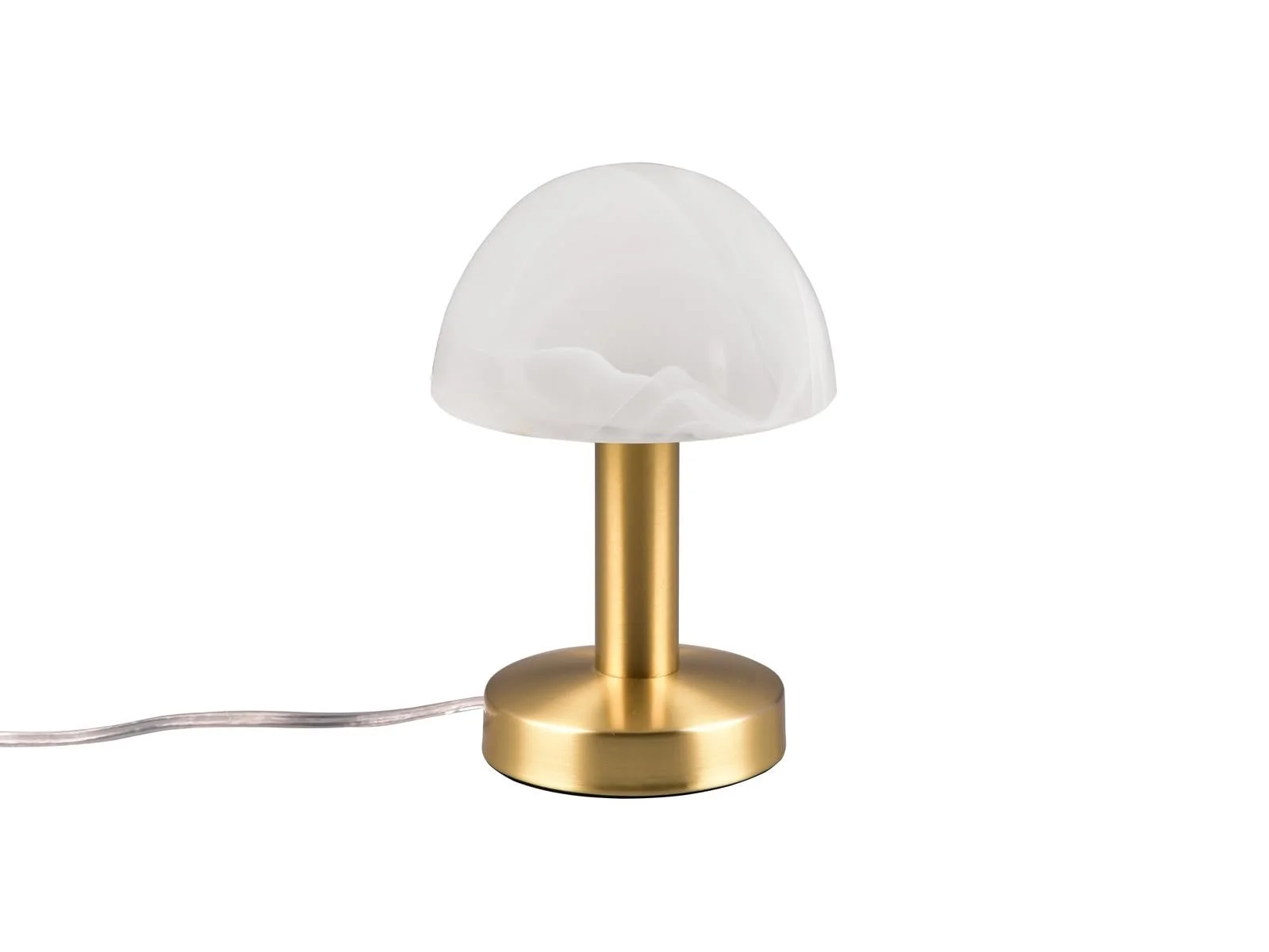 Настільна лампа meineWunschleuchte Touch 21 см Матова латунь/Біла, фото №1