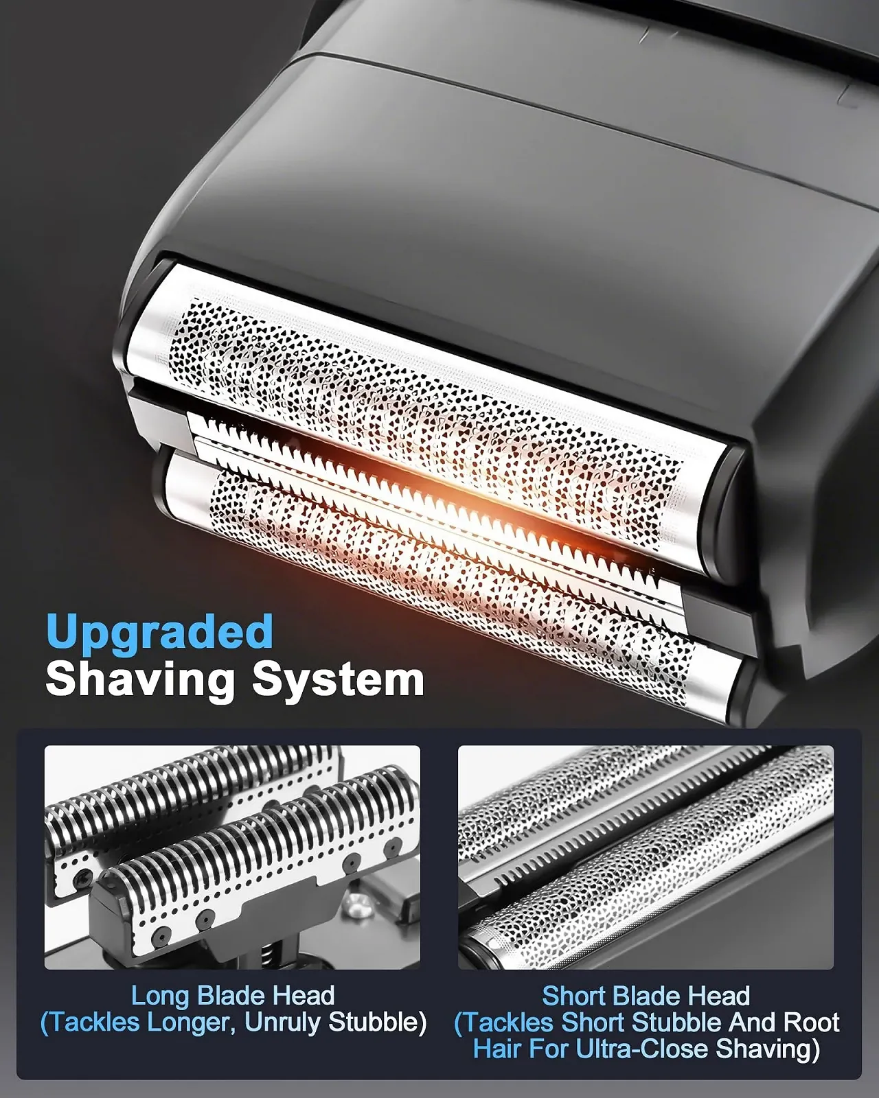 Електробритва Men's Electric Shaver Mini Foil IPX7 USB-C 120 хв LED-дисплей, фото №3 Електробритва Men's Electric Shaver Mini Foil IPX7 USB-C 120 хв LED-дисплей, фото №3