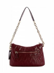 Жіноча сумка Guess - Adelard Top Zip Shoulder Bag Бордовий synthetic.ua - Фото 1