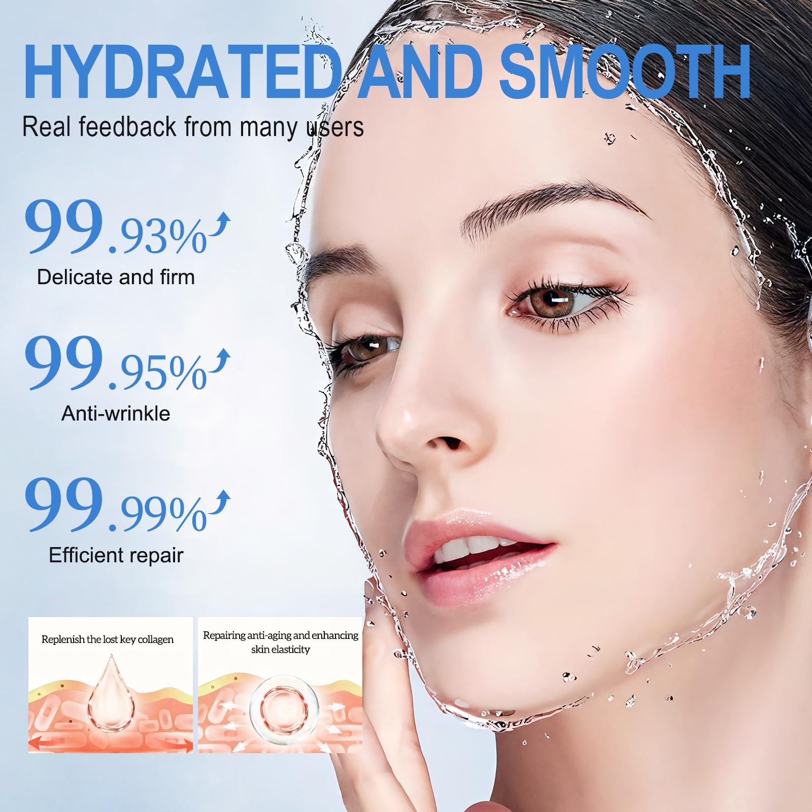 Маска для обличчя Collagen Real Зволожуюча, Заспокійлива, Тканинна, для всіх типів шкіри, 5 шт. в упаковці, фото №2