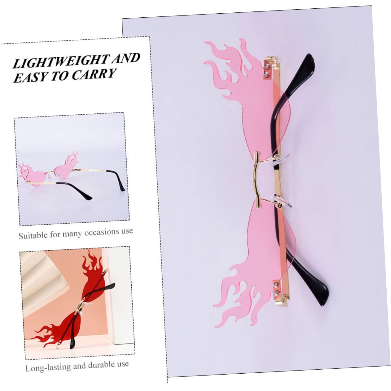 Сонцезахисні окуляри PACKOVE 8 шт Без оправи для жінок, дівчат, фото №5