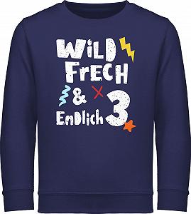 Свитшот Shirtracer Детский Джемпер для мальчиков девочек - 3-й День рождения - Дикий, дерзкий и наконец-то 3 - Три года замечательных - Фото 1