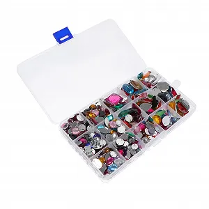 Стрази POPETPOP Craft Mit Flachen для прикраси взуття та одягу, підходять для рукоділля та зберігання в коробці - Фото 1