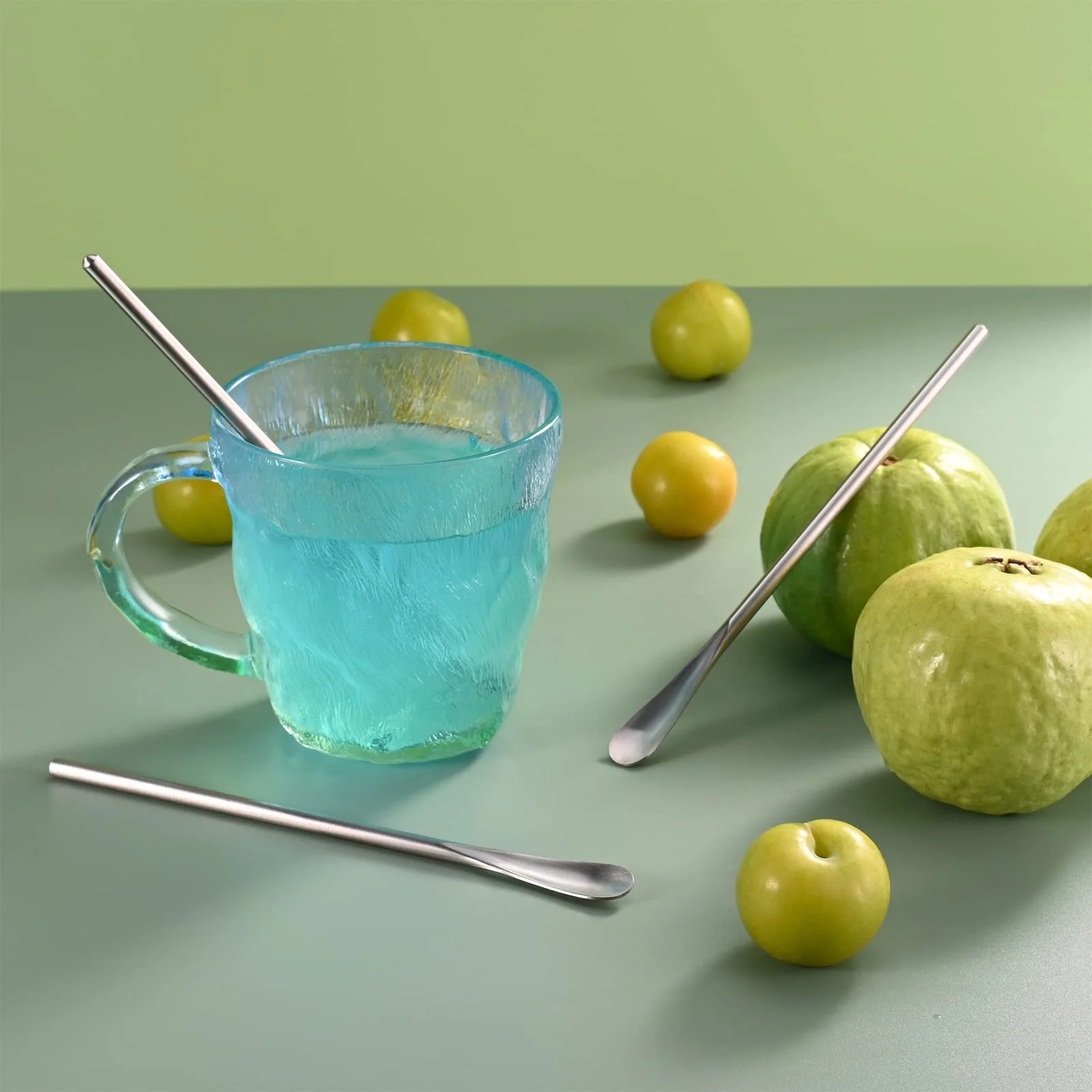 Ложка для змішування кави з нержавіючої сталі, багаторазова, для коктейлів, чаю з льодом 6,2 дюйма, 8 шт, фото №4 Ложка для змішування кави з нержавіючої сталі, багаторазова, для коктейлів, чаю з льодом 6,2 дюйма, 8 шт, фото №4