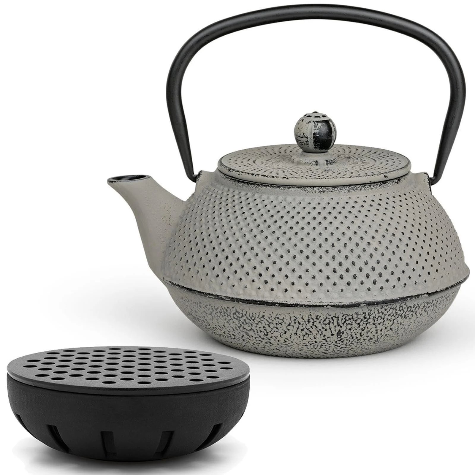 Чайник-заварник Bredemeijer Чавунний Індукційний 0.8 літра Сірий з нержавіючим сталевим фільтром-сіткою та чавунною грілкою, фото №1