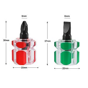 Набір викруток Cemobile Mini Stubby Ultra Short Flat Phillips Head 2 шт. synthetic.ua - Фото 1