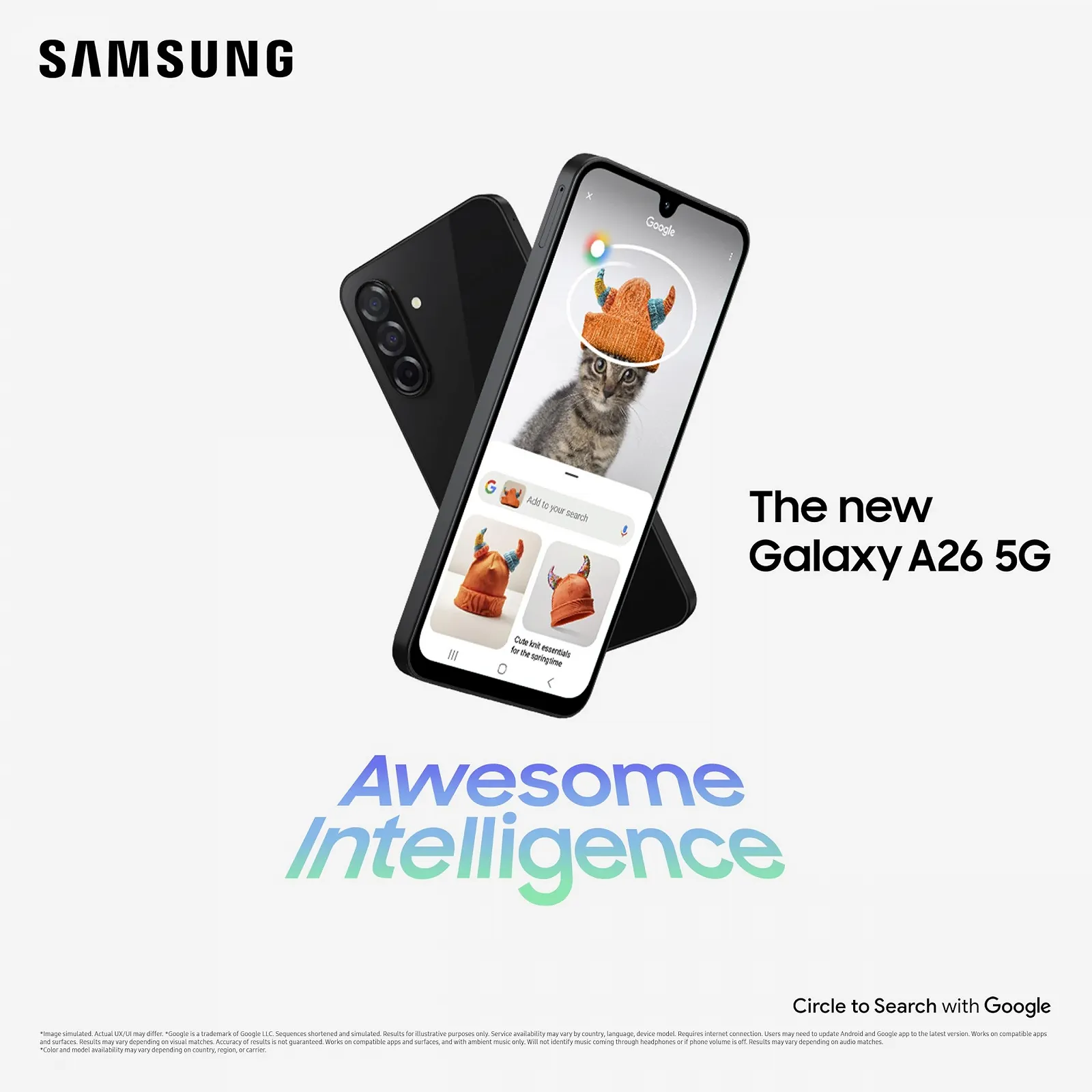Смартфон Samsung Galaxy A26 5G 6GB 128GB FHD+ sAMOLED 50MP OIS IP67 Awesome White, фото №4