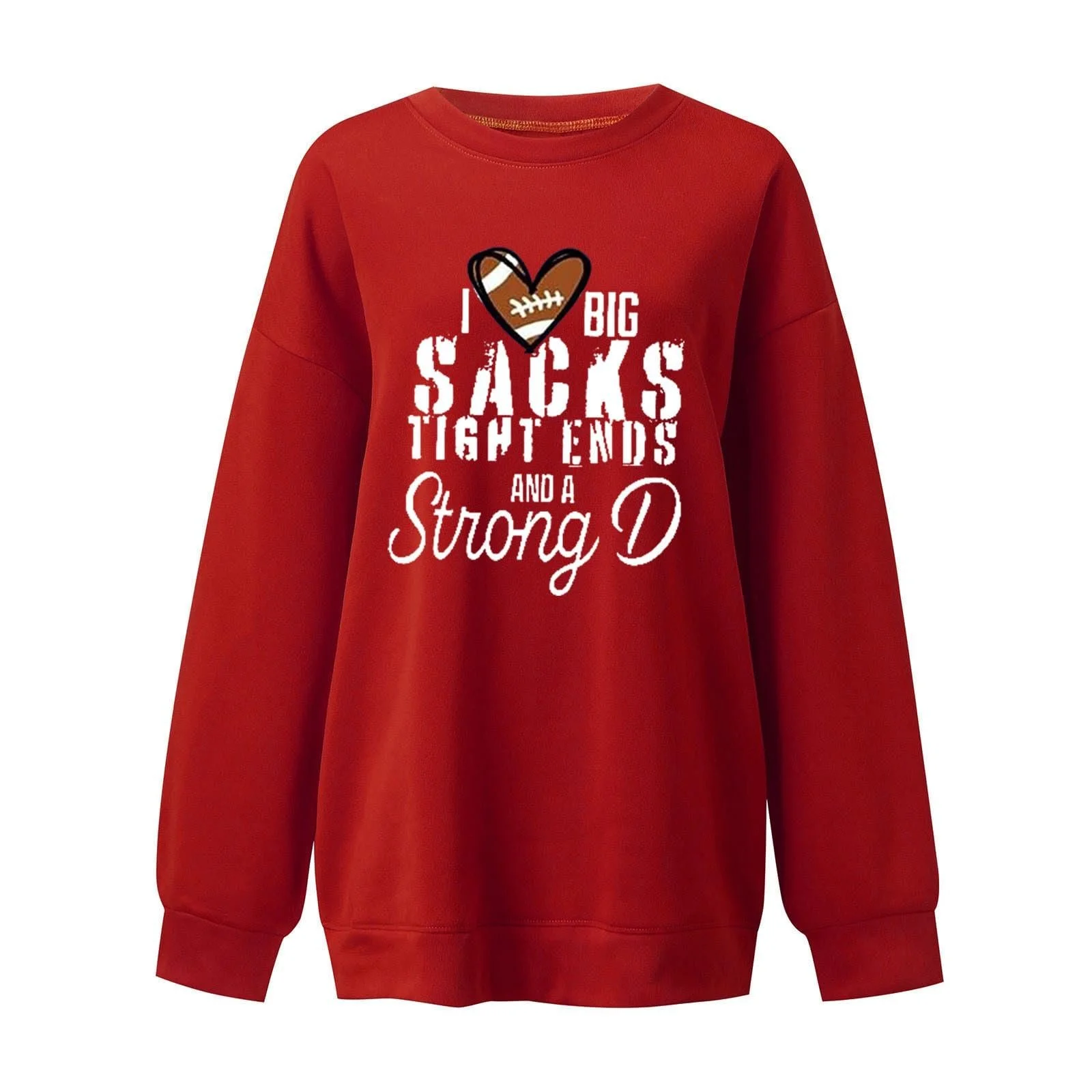 Женская Толстовка Game Day I Love Big Sacks Tight Ends and Big D, Модные Футбольные Толстовки для Игрового Дня, Смешные Топы для Любителей Футбола, Модная Футбольная Мама, Однотонная Y2K Эстетика, фото №3