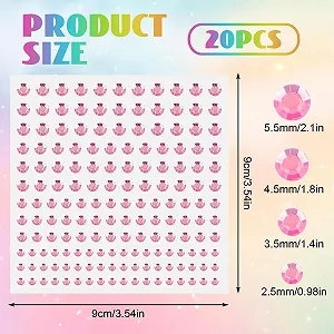 Самоклеючі блискучі стрази Larrel, 3/4/5/6 мм, 3300 шт, різних кольорів synthetic.ua - Фото 1