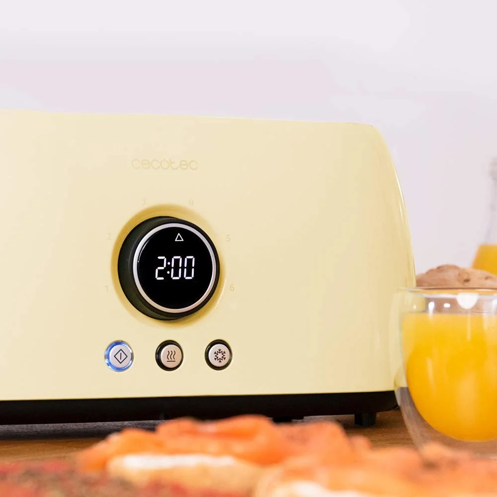 Тостер Cecotec ClassicToast Digital 15000 Yellow Extra Double, 1500 Вт, на 4 скибочки хліба, фото №4