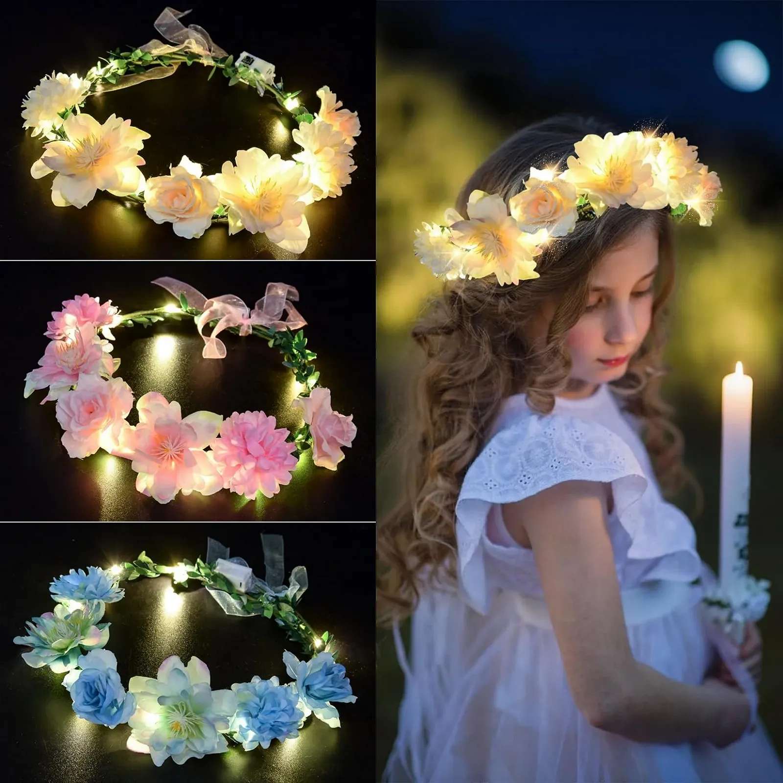 Венок на голову Herbst LED Цветочный, фото №1
