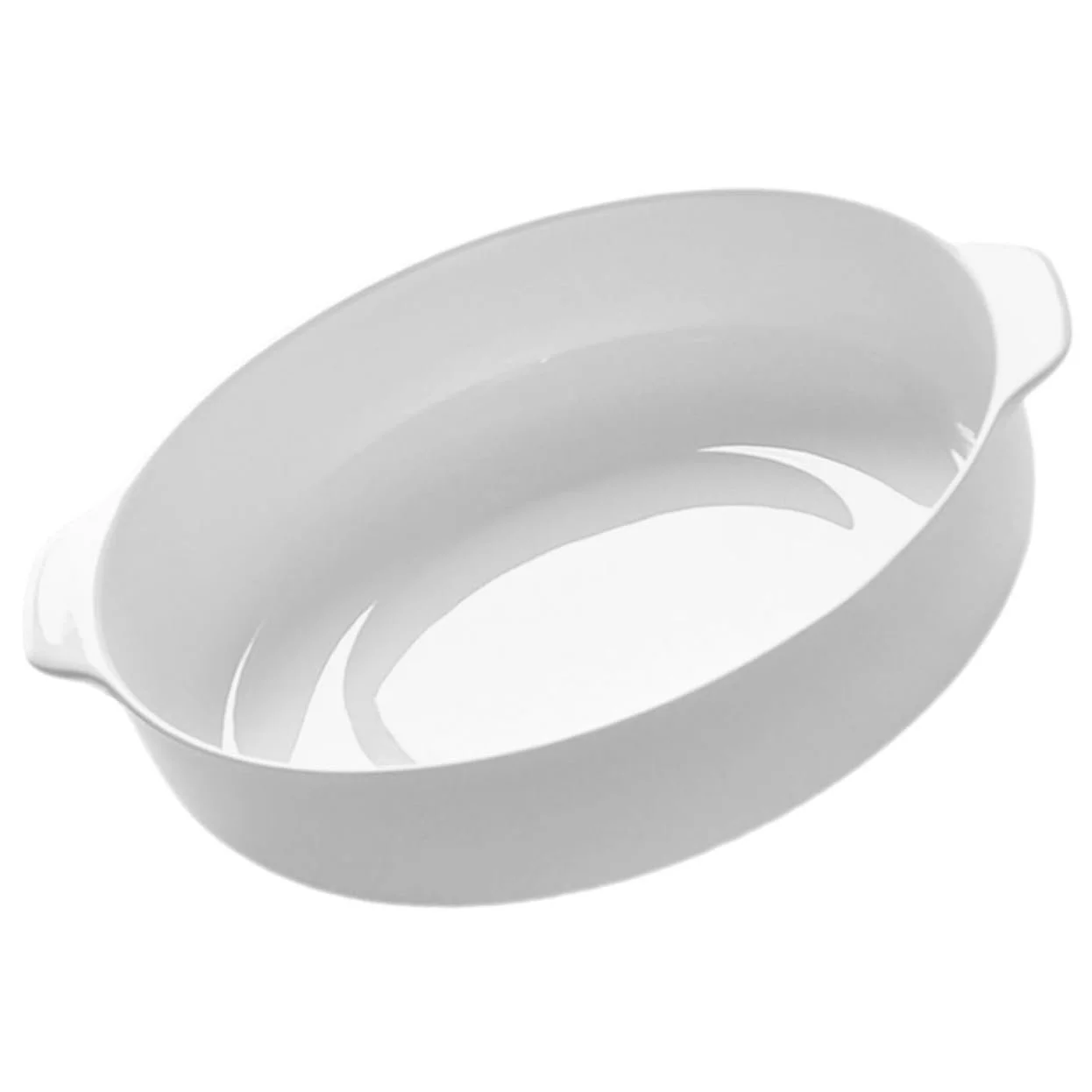 Керамическая форма для запекания INOOMP с двойной ручкой Белая, фото №1