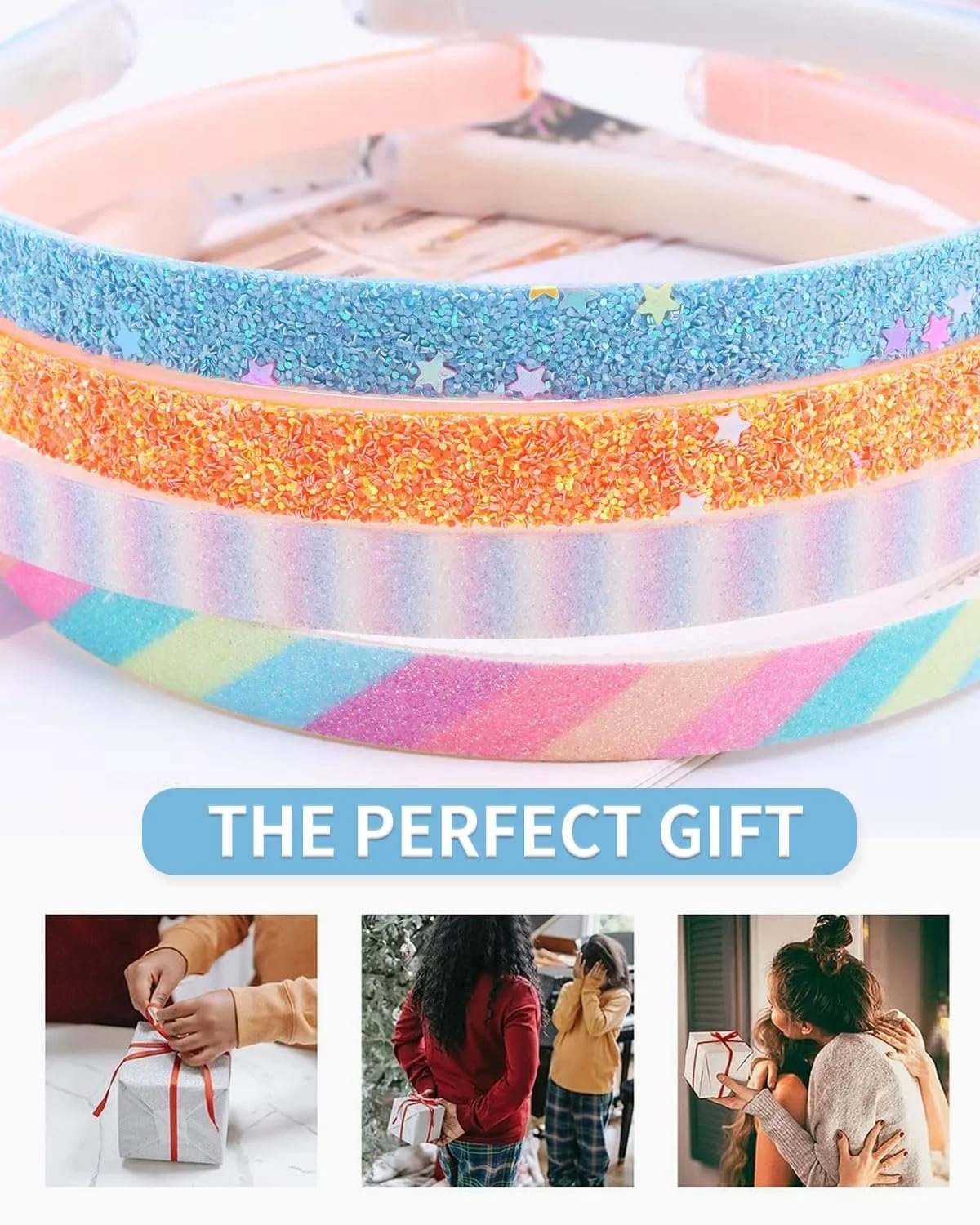 Набір з 4 блискучих обручів для волосся, фото №6