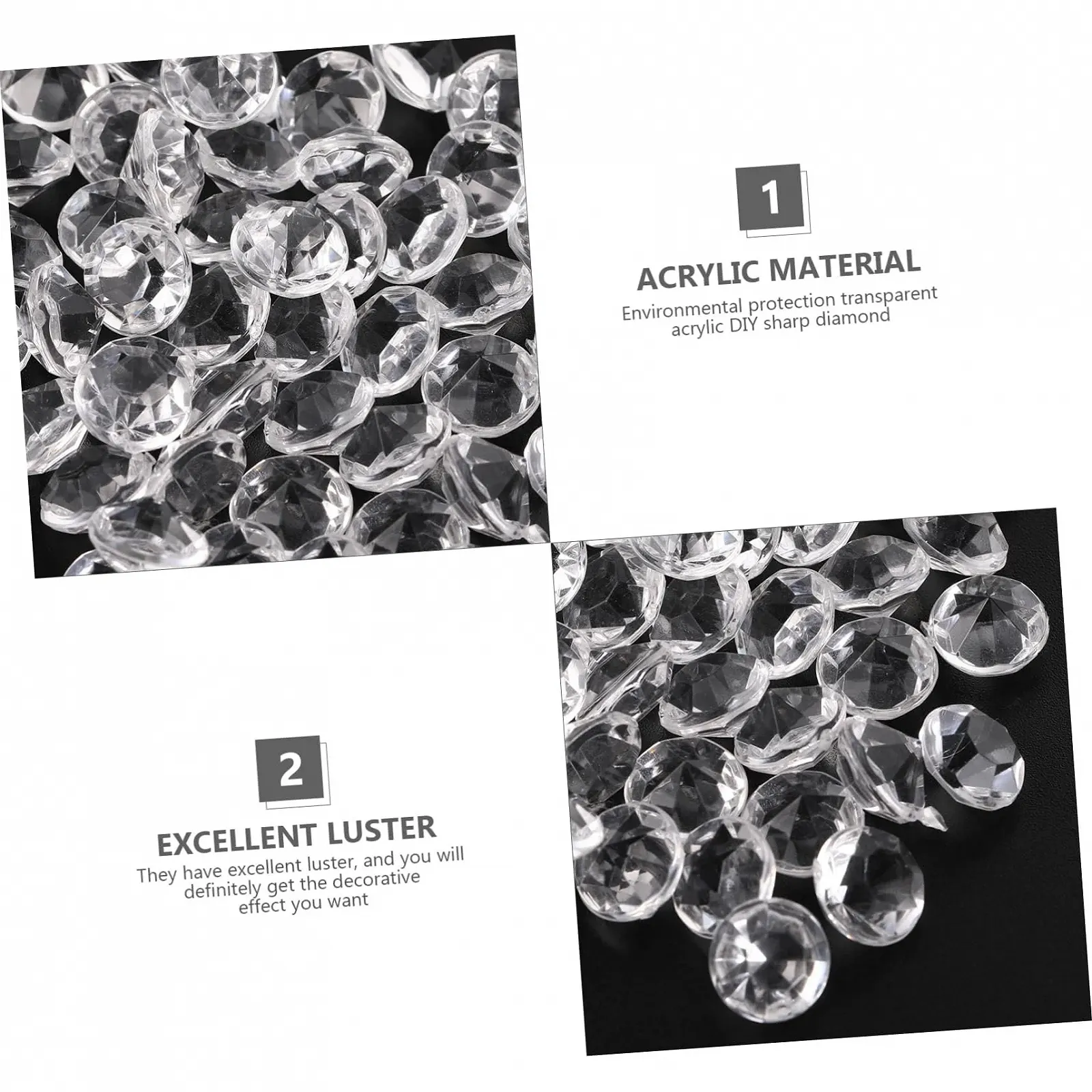 Стразы Акриловые Прозрачные 500 шт, фото №7