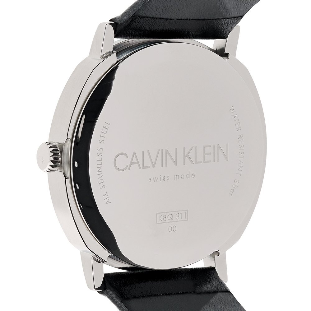 Мужские аналоговые кварцевые часы Calvin Klein K8Q311C6 с кожаным ремешком, фото №6