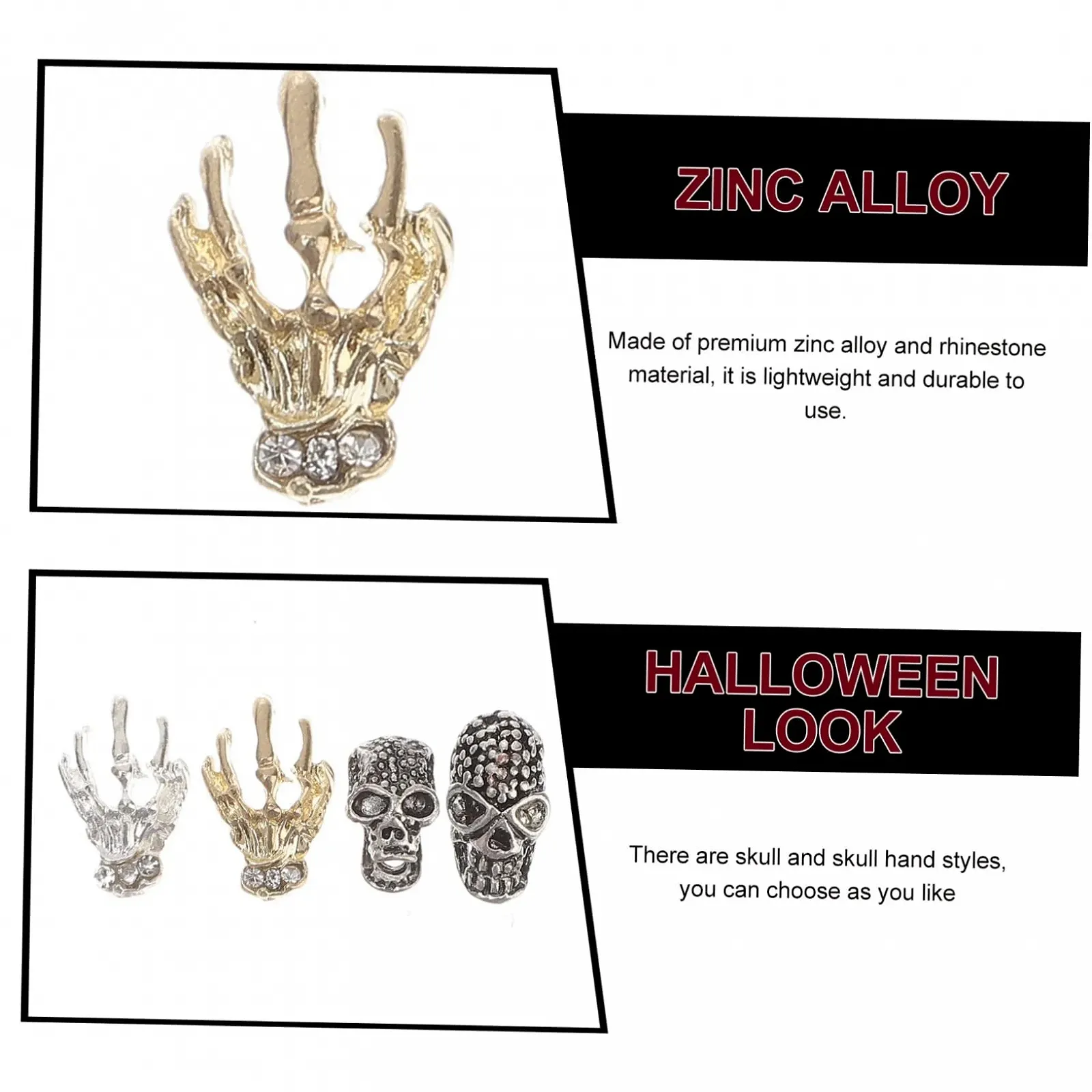 Прикраса для нігтів на Хелловін Healeved з декоративними стразами, фото №9