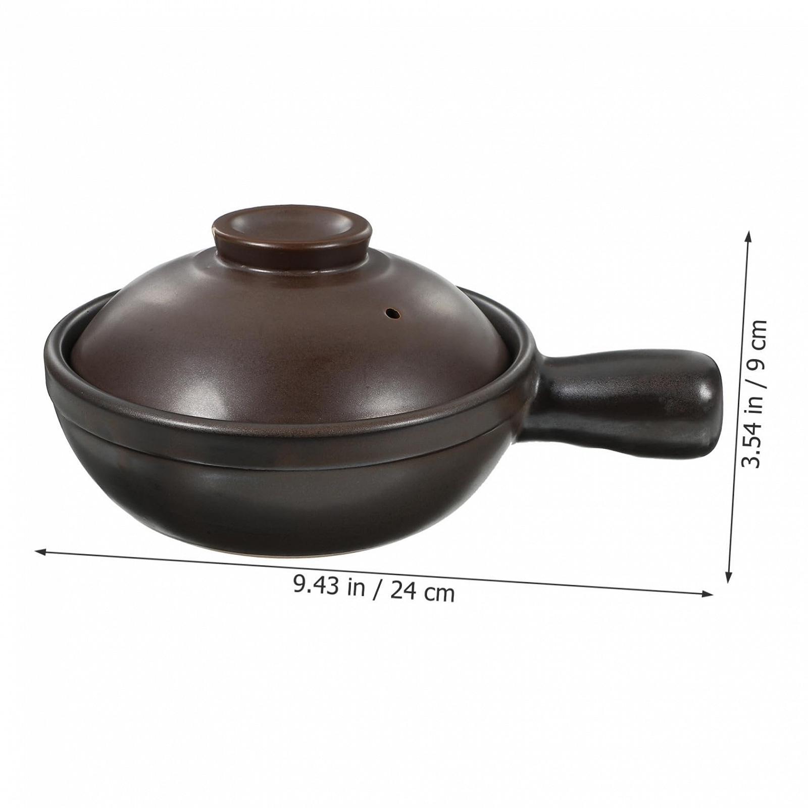 Ківш для супу та рису керамічний з кришкою та однією ручкою для тушкування, фото №8