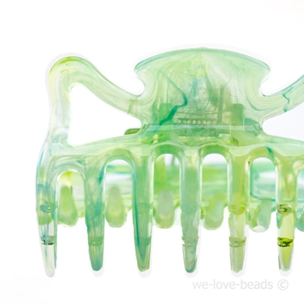 Краб для волосся WeLoveBeads 6 см, зелений, фото №2