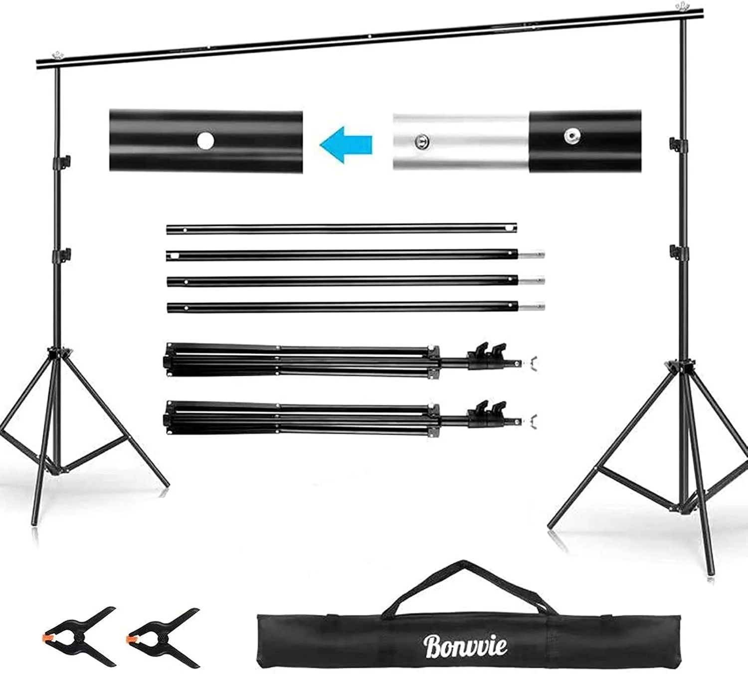 Стійка до банера Bonvvie / 2х3 м / Чорний, фото №1