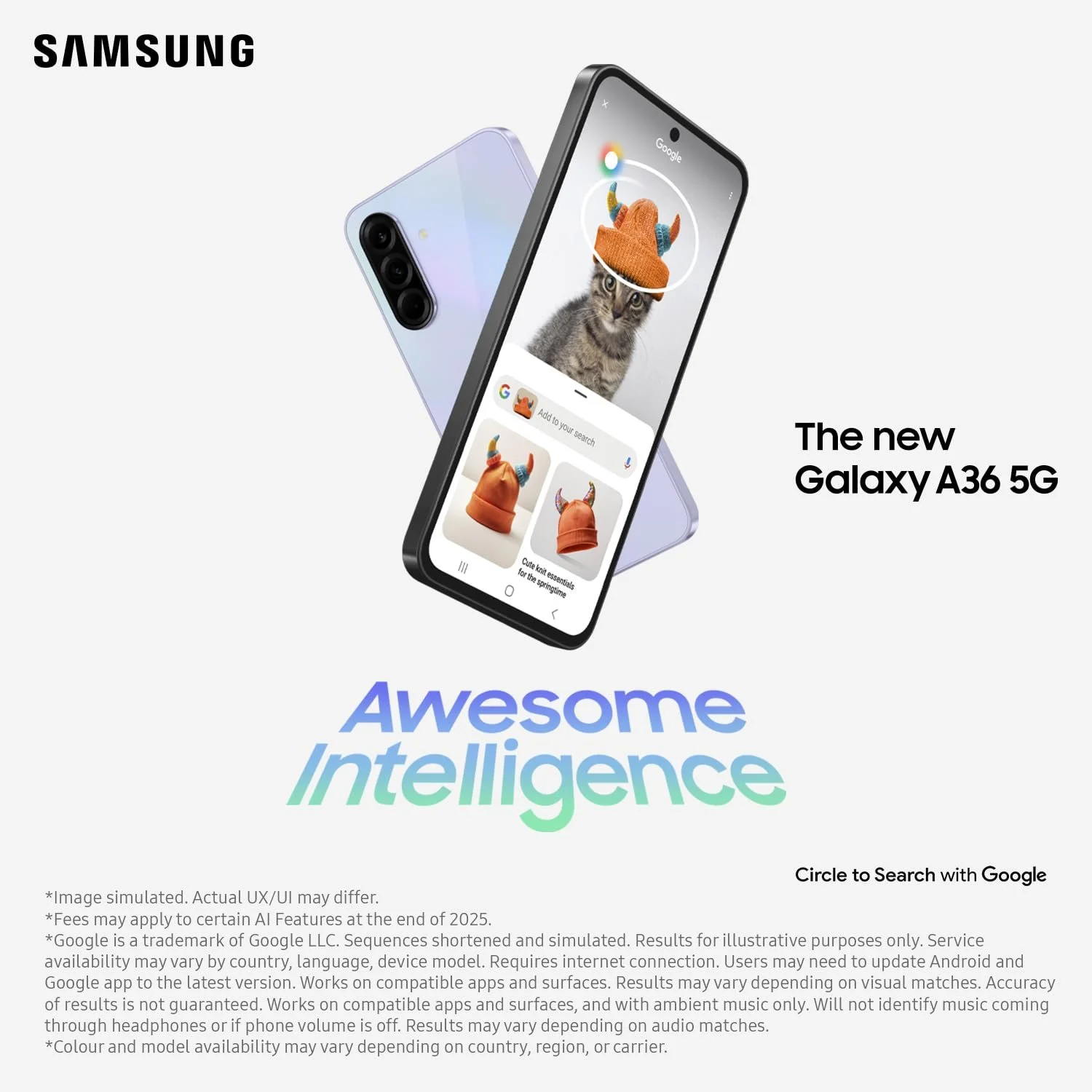 Смартфон Samsung Galaxy A36 5G (A366B/DS) Dual 128 ГБ 6 ГБ RAM Лавандовый, фото №3