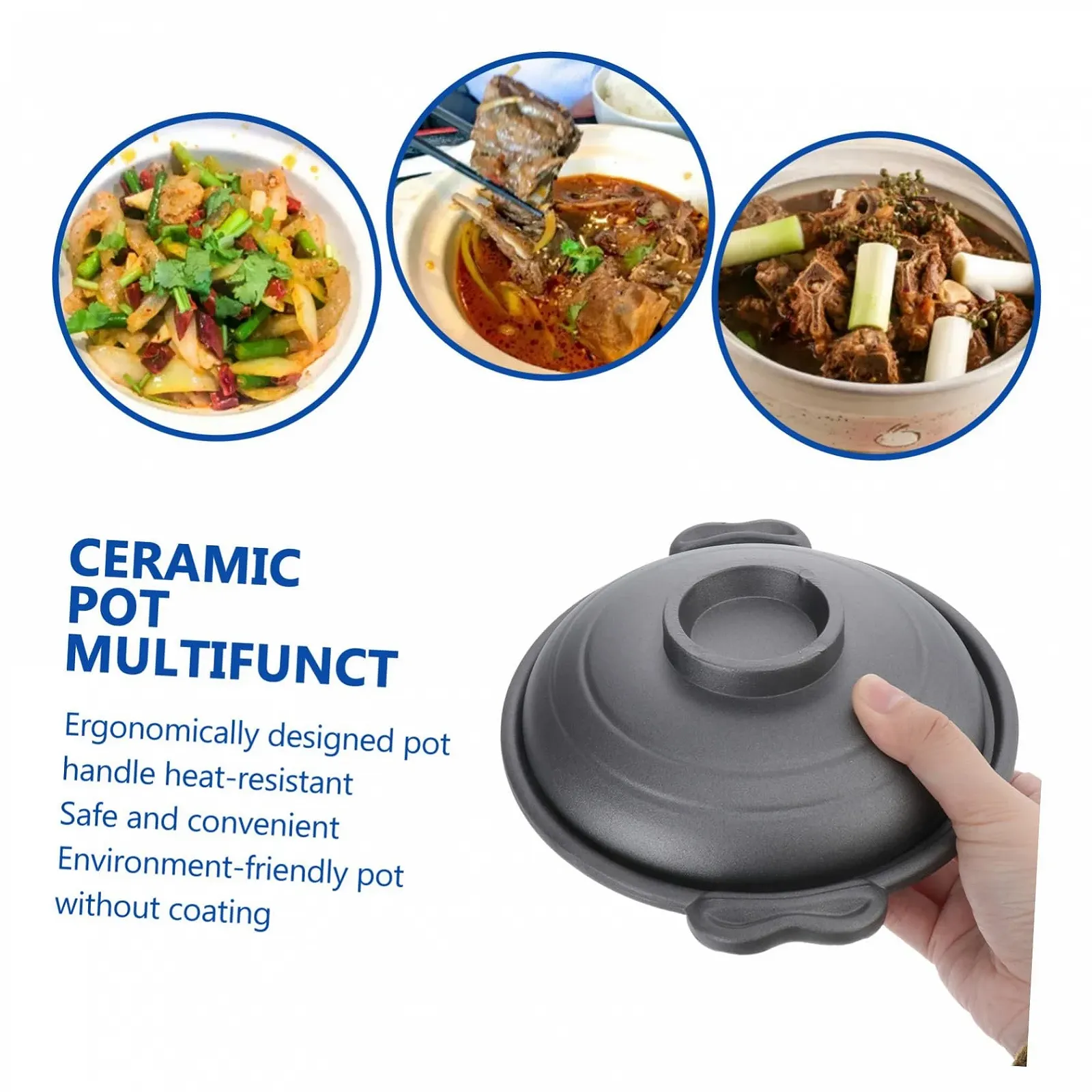 Кастрюля SECFOU керамическая антипригарная с энергосберегающим основанием, фото №4