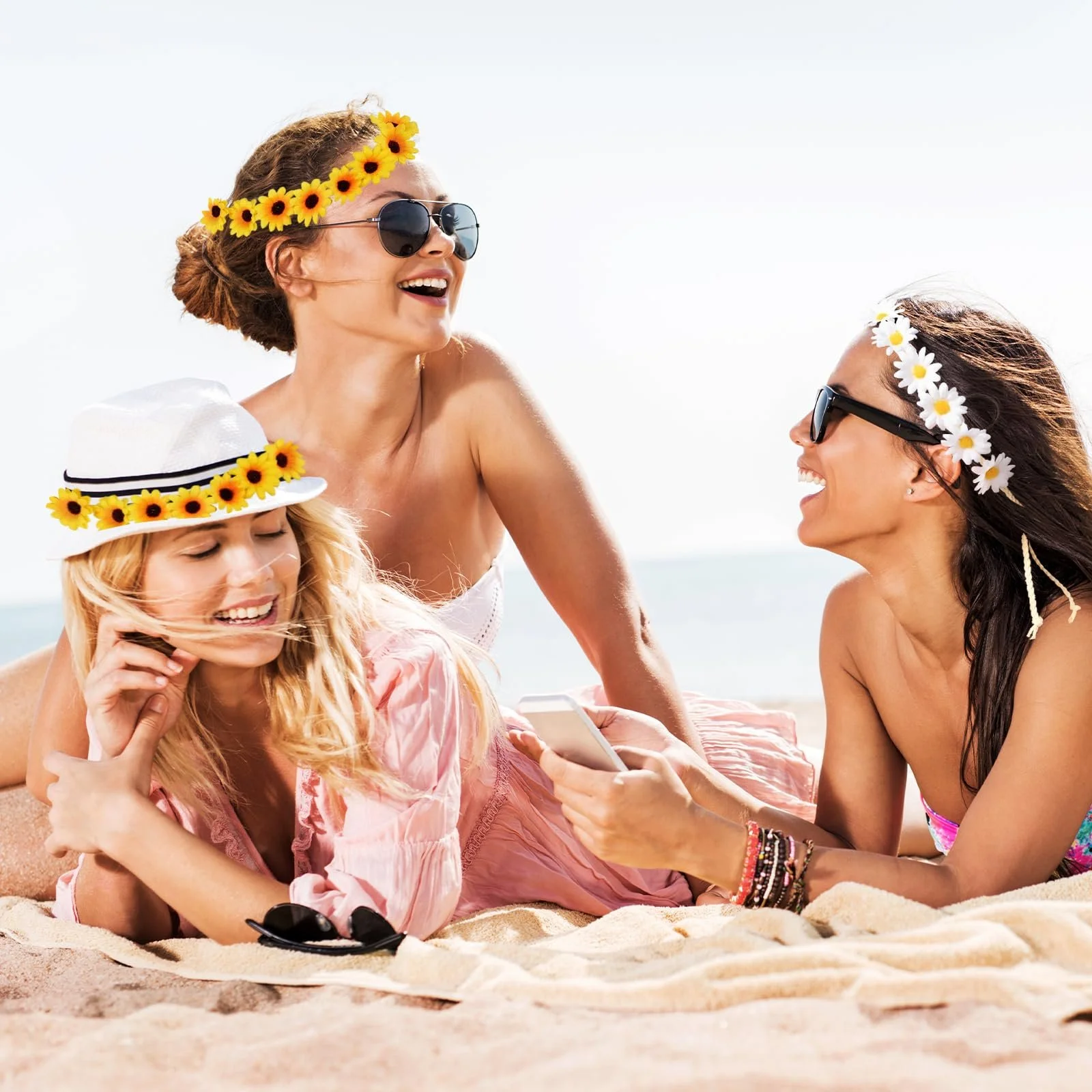 Вінок для волосся з квітами Hippie, фото №6