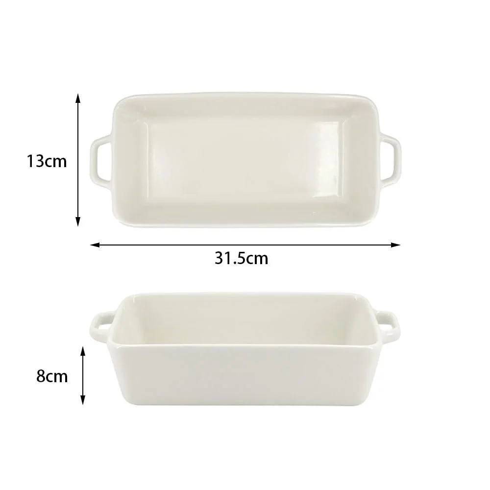 Форма для выпечки керамическая прямоугольная с двойными ручками 1320 мл, фото №2