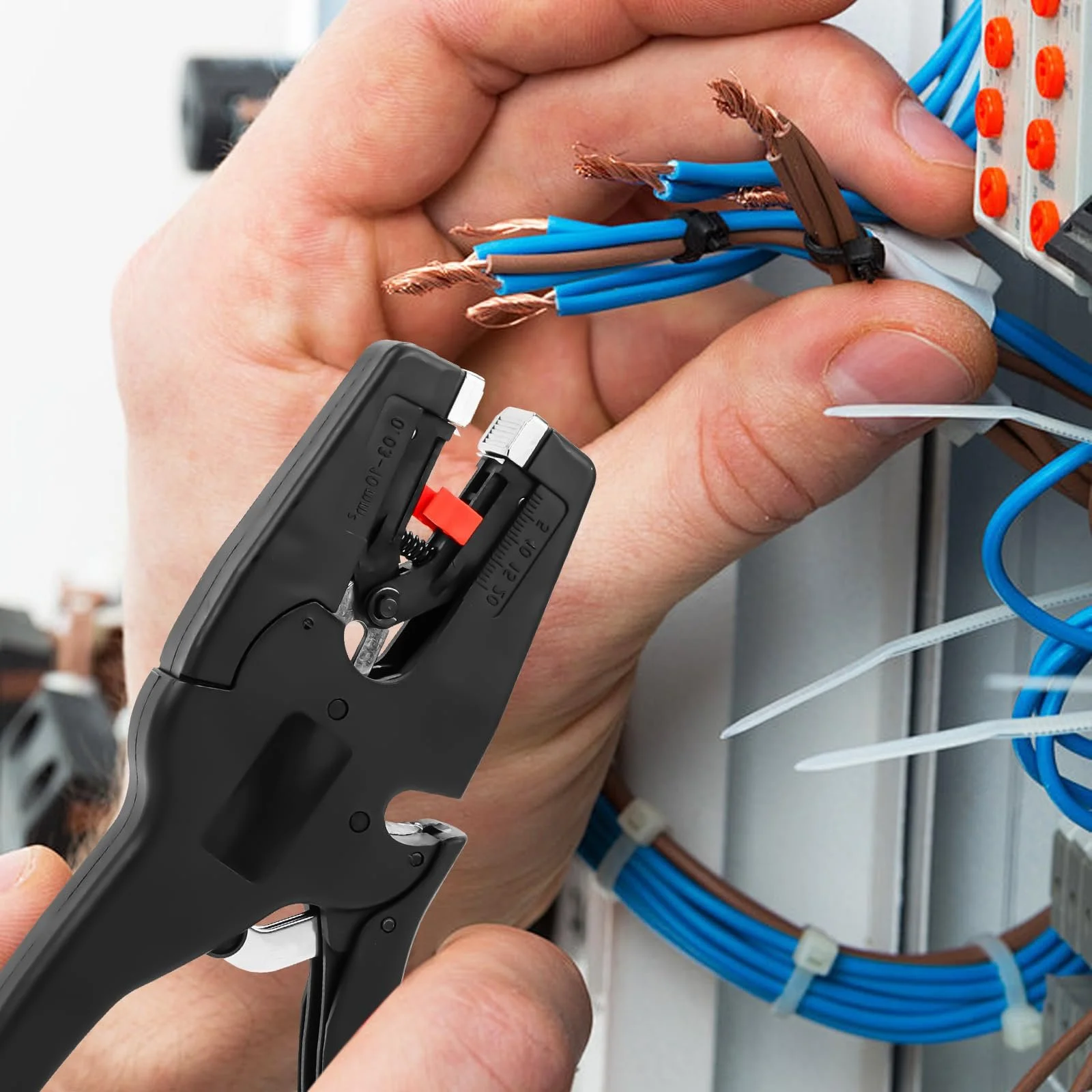 Стриппер саморегулирующийся 2-в-1 со встроенным резаком 0.03-10 мм², фото №5