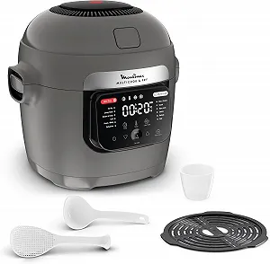 Купити Мультиварка та мультипіч Moulinex Multicook & Fry MZ730BF0 12 програм 2 рівні приготування відкладений старт 6 л Сіра (Hippo Grey) - Фото 1 Мультиварка та мультипіч Moulinex Multicook & Fry MZ730BF0 12 програм 2 рівні приготування відкладений старт 6 л Сіра (Hippo Grey) - Фото 1