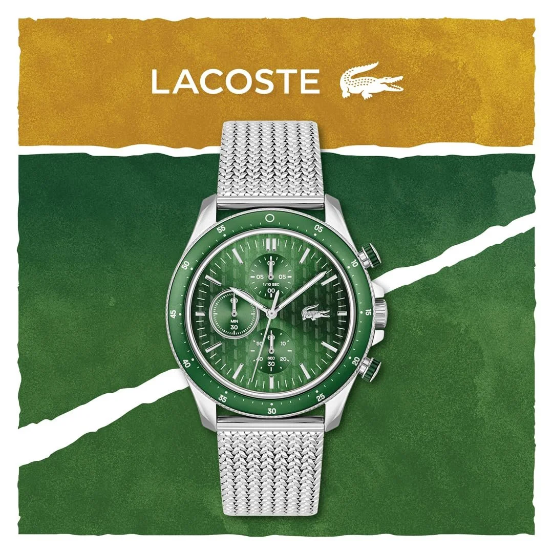 Хронограф Lacoste Neo Heritage Кварцовий годинник для чоловіків з браслетом з нержавіючої сталі або силікону, фото №5 Хронограф Lacoste Neo Heritage Кварцовий годинник для чоловіків з браслетом з нержавіючої сталі або силікону, фото №5