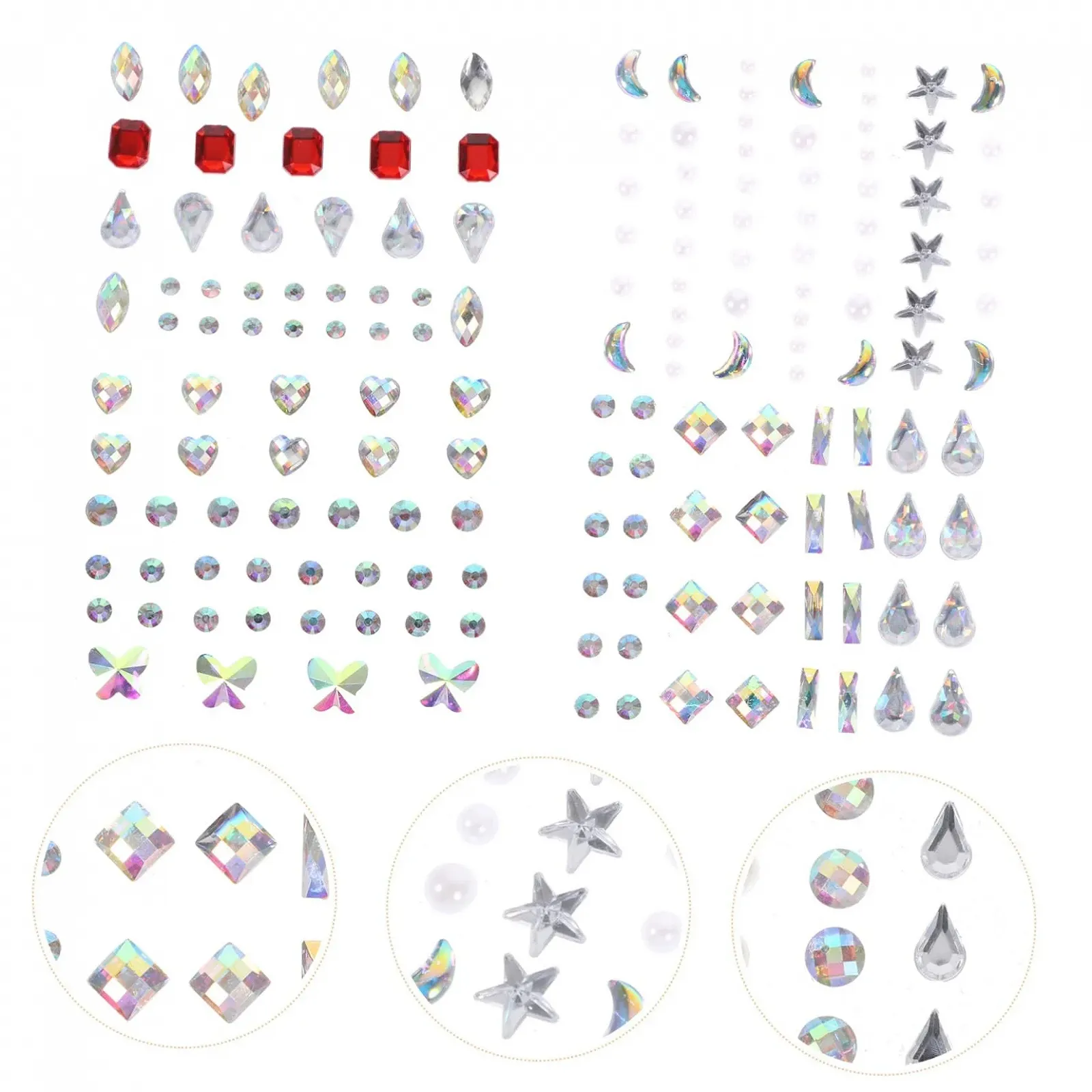 Стрази Самоклеючі Beavorty 24 аркуші Різні дизайни, фото №8