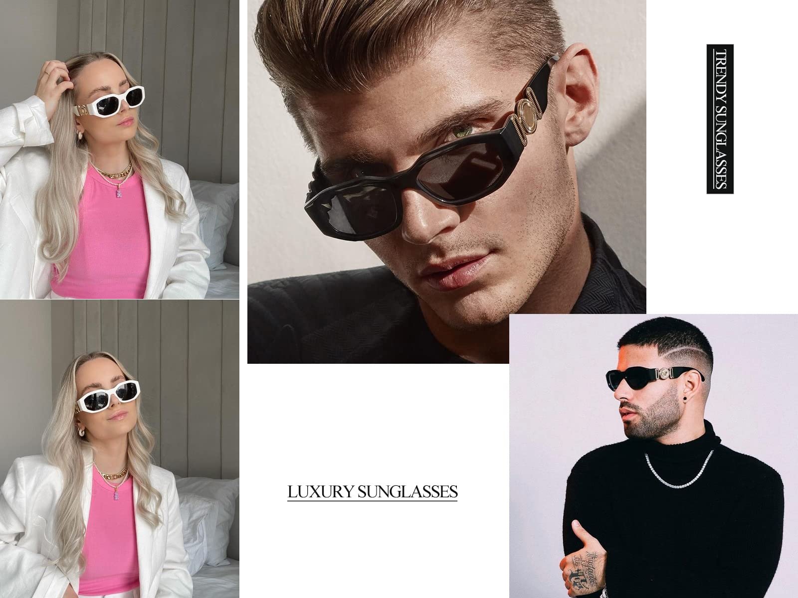 Модні прямокутні сонцезахисні окуляри OSAGAMA для жінок і чоловіків, вінтажні незвичайні, фото №6 Модні прямокутні сонцезахисні окуляри OSAGAMA для жінок і чоловіків, вінтажні незвичайні, фото №6