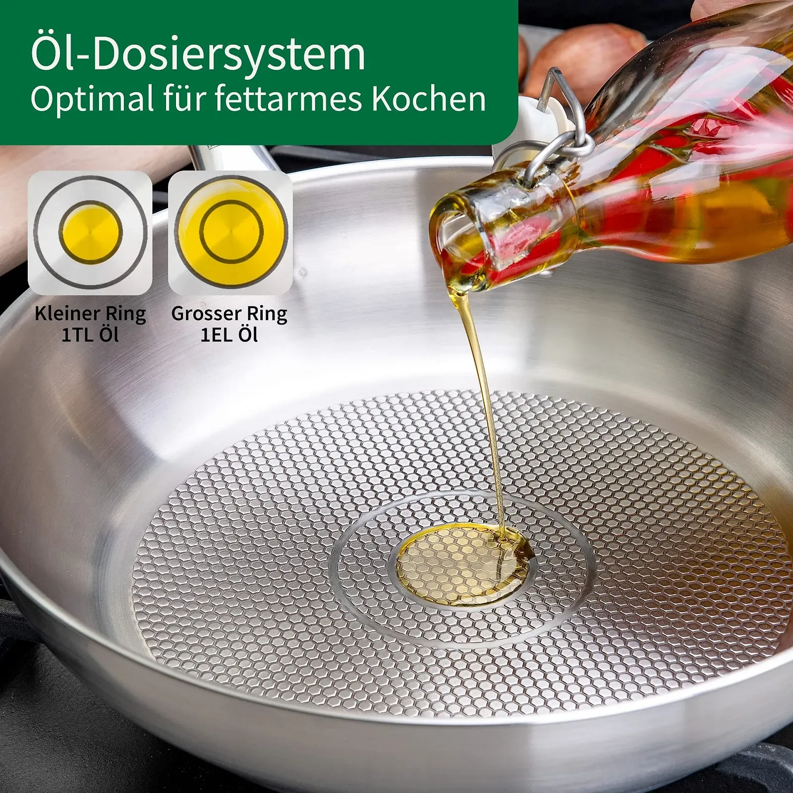 Сковорода Chefkoch trifft Fackelmann Stainless Steel 28 см, нержавеющая сталь 18/10, фото №5