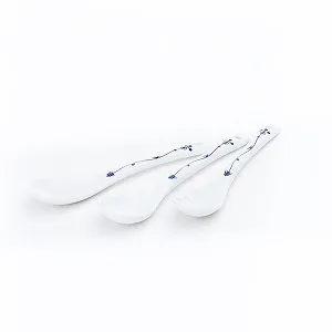 Ложка Ocean Line Indian Blue Фарфор Цветок Солома, набор 3 шт - Фото 1