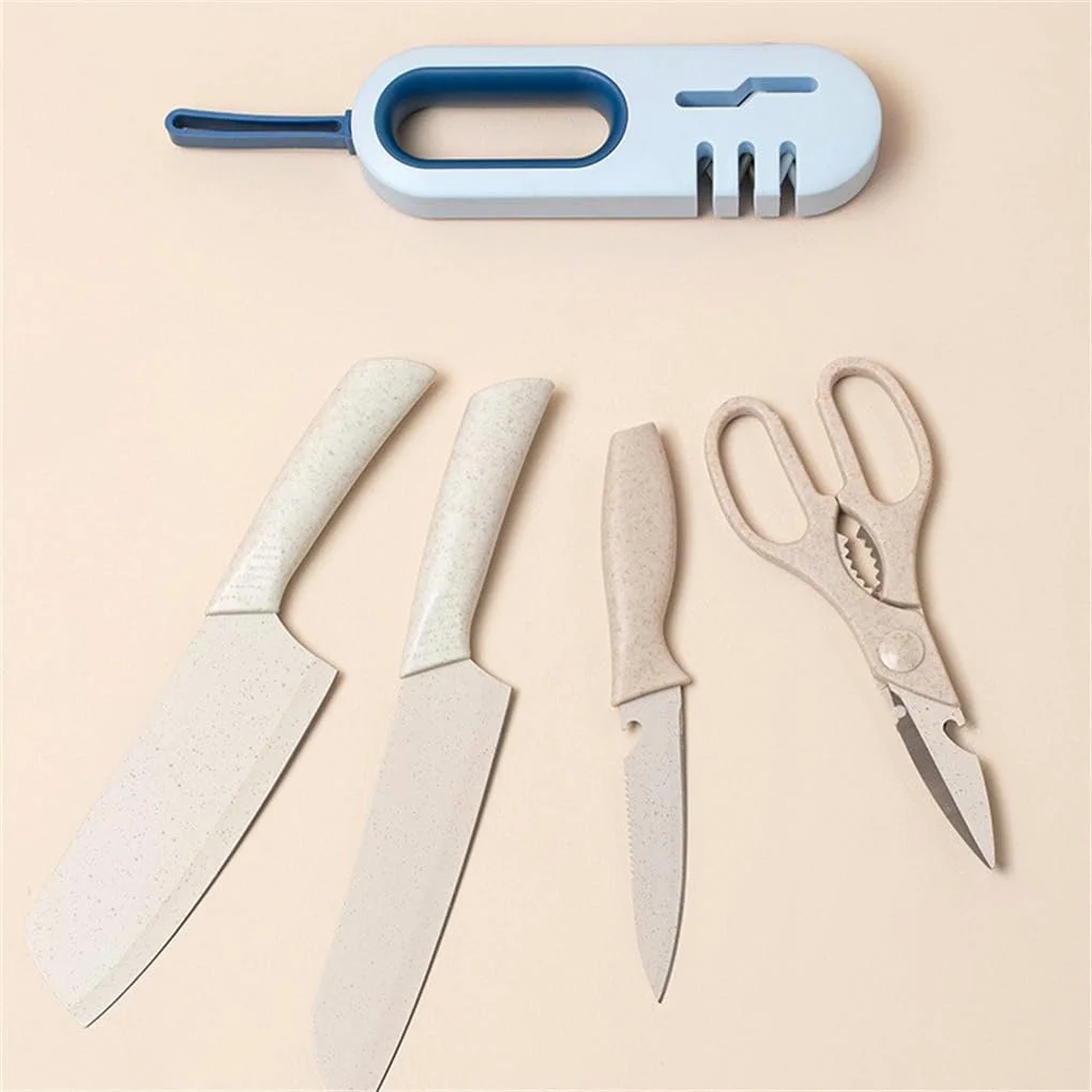 Точильный камень Портативный кухонный настольный ручной Нескользящий Синий, фото №7