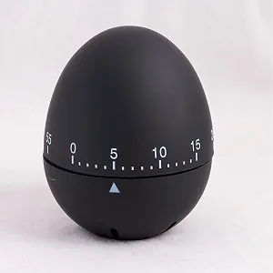 Таймер кухонный Chef Aid механический в форме яйца Black synthetic.ua - Фото 1