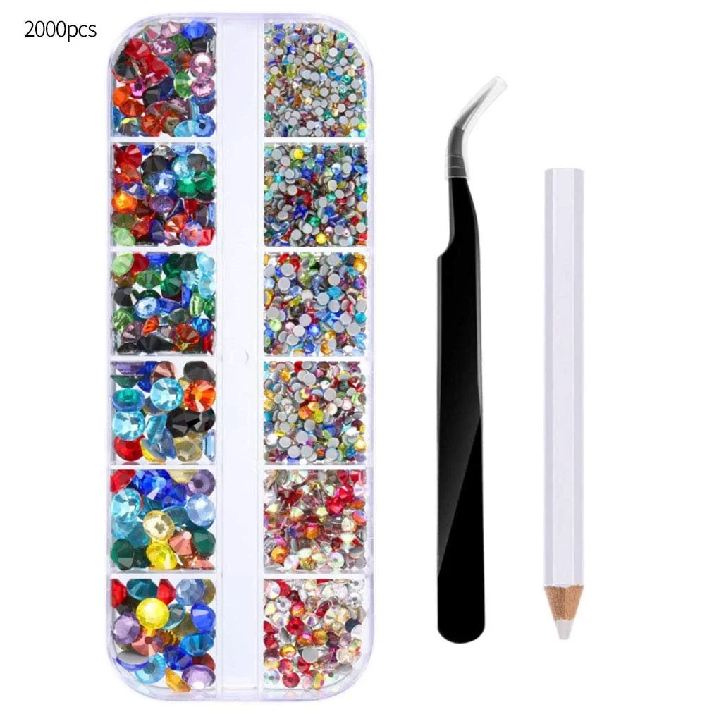 Стрази Скляні кристали Багатогранні блискучі декоративні ручної роботи 2000 шт., фото №8