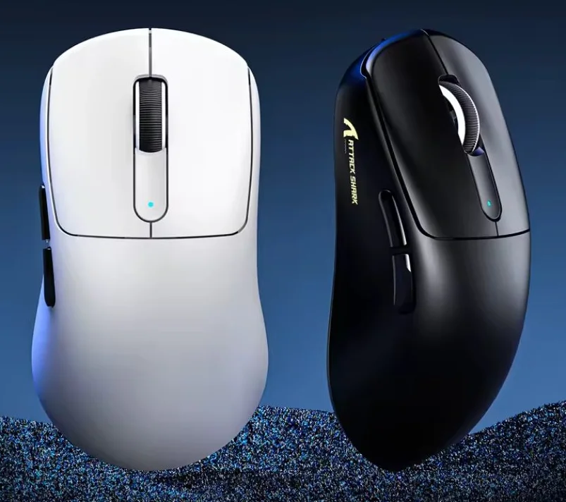 Игровая мышка Attack Shark V5 White PAW3950MAX 42K DPI 8000Гц 750IPS 50G, фото №3