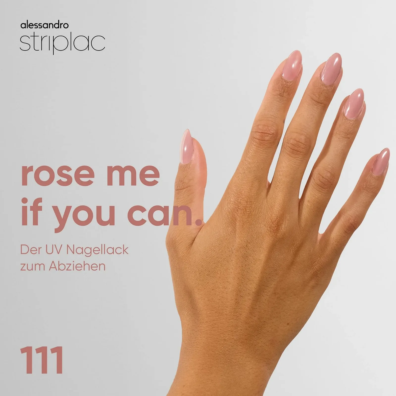 Гель-лак alessandro Striplac Rose Me If You Can - Непрозрачный, розовый, телесный, 6.5 мл, фото №2