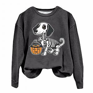 Женский Свитшот Generisch Хэллоуин Тыква Принт - Фото 1