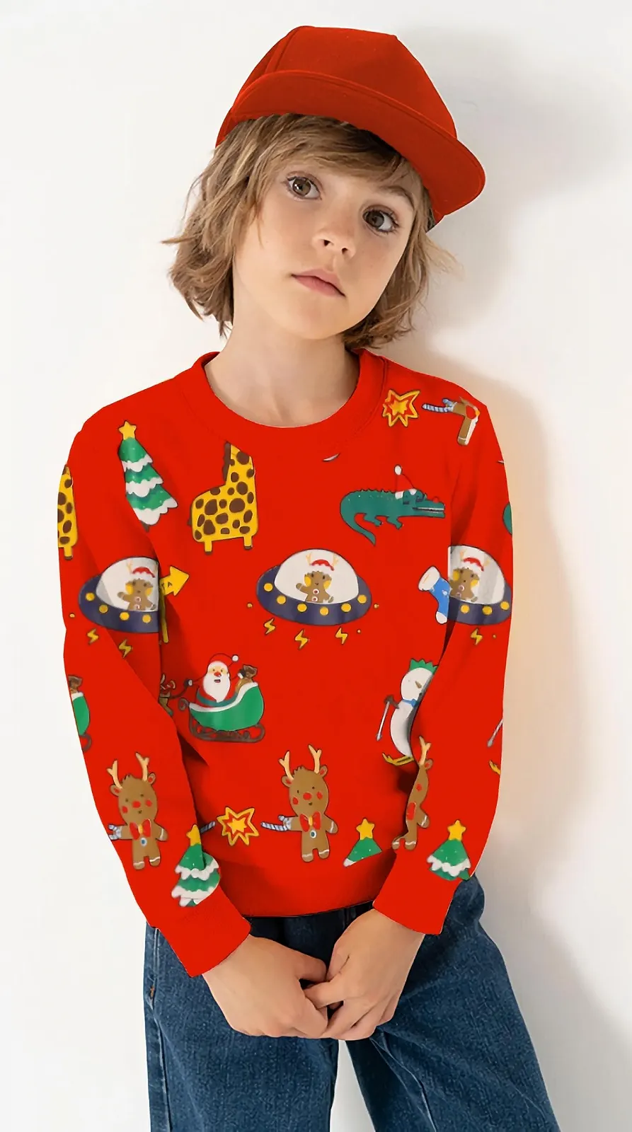 Світшот CM-Kid Різдвяний для хлопчиків, дитячий пуловер з довгими рукавами, фото №7 Світшот CM-Kid Різдвяний для хлопчиків, дитячий пуловер з довгими рукавами, фото №7