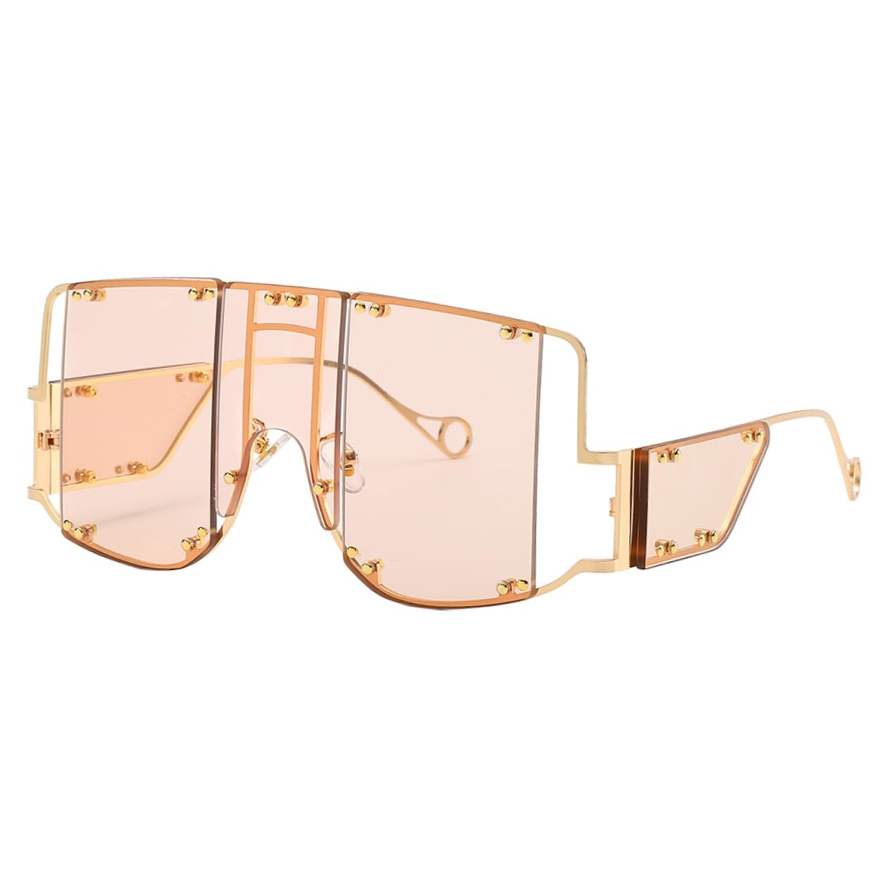 Сонцезахисні окуляри Retro PACKOVE Квадратні Rehanna Steampunk Набір з 3 штук, фото №3