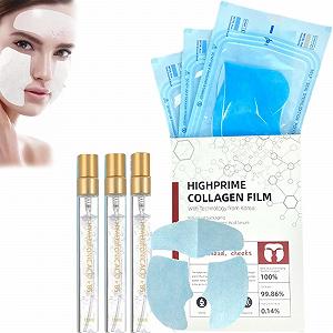 Маска Плівка Collagen Набір 3шт Розчинна плівка колагену з есенцією-спреєм, зменшує зморшки - Фото 1