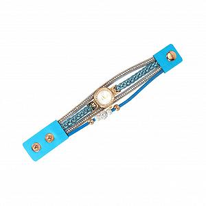 Жіночий годинник Healvian Плетені браслети з бісеру Чорний - Фото 1