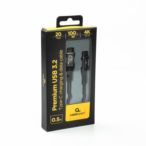 Кабель Cablexpert CCBP-USB3-CMCM100-0.5M, преміум якість USB C 3.2 Gen2*2 C-тато/C-тато 0,5 м, фото №2 Кабель Cablexpert CCBP-USB3-CMCM100-0.5M, преміум якість USB C 3.2 Gen2*2 C-тато/C-тато 0,5 м, фото №2