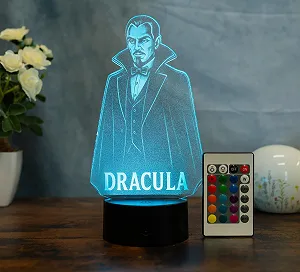 Настольная лампа Dracula LED 3D Vampire Motif Colour Changing Remote Acrylic Made in Germany - Фото 1