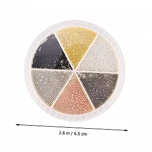 Набор для маникюра MAGICLULU, 4 шт., металлические бусины для ногтей, декоративные украшения для ногтей synthetic.ua - Фото 1